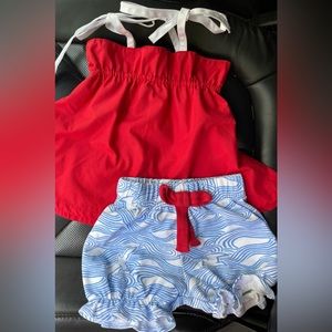 Beaufort Bonnet patriotic set 12/18M EUC